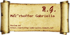 Márhoffer Gabriella névjegykártya