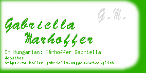 gabriella marhoffer business card