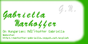 gabriella marhoffer business card